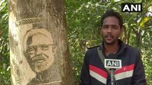 Odisha Artist Carves Portrait Of PM Modi On tree To Send An 'Important' Message | Oneindia Telugu