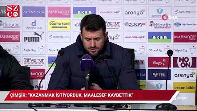 Hüseyin Çimşir: Bugün kendi sahamızda kazanmak istiyorduk ama maalesef kaybettik
