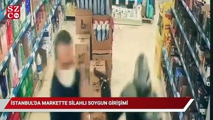 İstanbul'da markette silahlı soygun girişimi