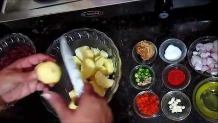 AALOO KI KHATTI MEETHI SABJI | Nirmal Bhoj