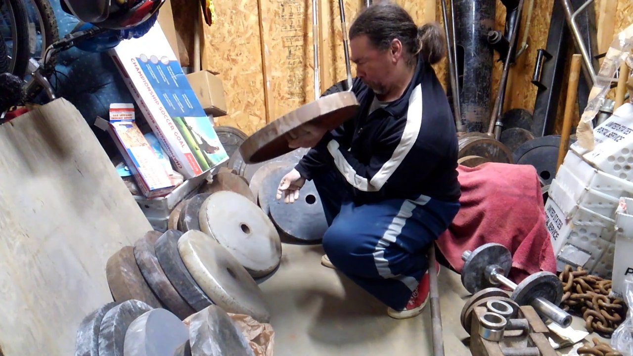 Hub Wrist Curls Waxed WEIDER 2nd Gen Olympic 45lb Plate