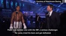 Joshua knocking them off 'step by step' on the road to Fury