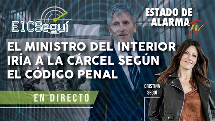 EL CSEGUÍ. El MINISTRO del INTERIOR IRÍA a la CÁRCEL según el CÓDIGO PENAL