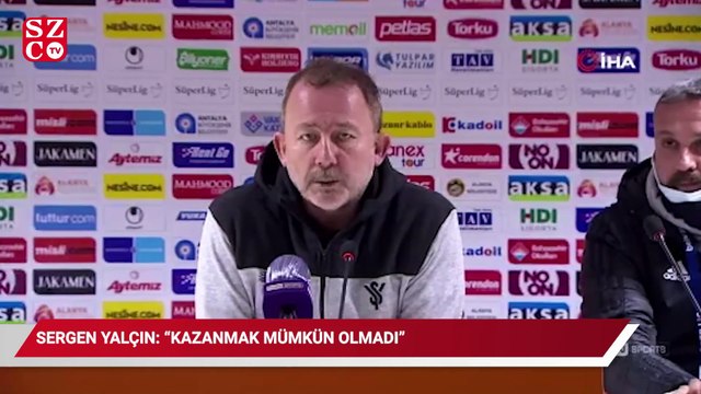 Sergen Yalçın: “Bu hafta için kazanmak mümkün olmadı”