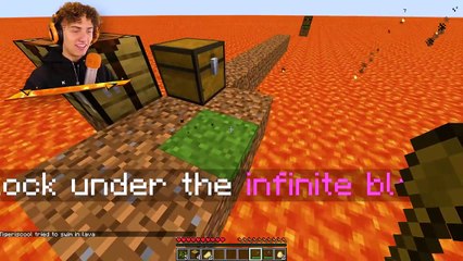 Extreme ONE BLOCK SURVIVAL in Minecraft (Lava!)