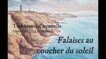 Falaises au coucher du soleil