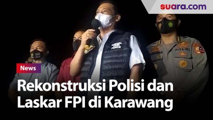Rekonstruksi Baku Tembak Polisi vs Laskar FPI di Karawang