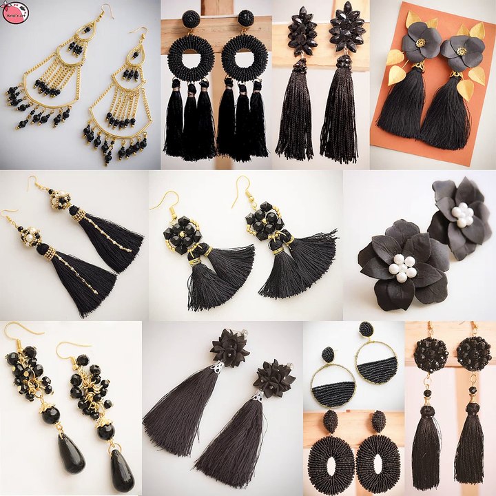 Hot Black!!.. Daily Wear DIY Earrings | Latest Fashion Jewelry Ideas For Girls