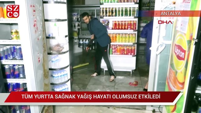 Tüm yurtta sağnak yağış hayatı olumsuz etkiledi