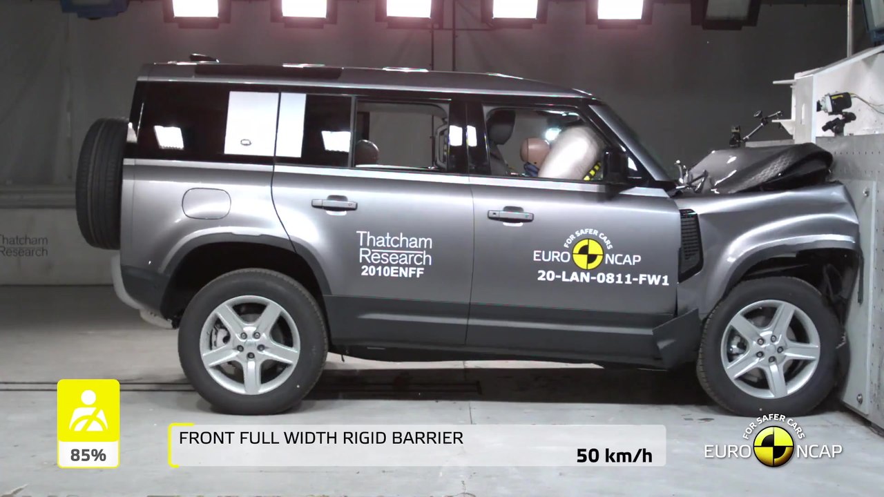 Fünf von Fünf Sterne - Höghstwertung für den neuen Land Rover Defender 110 in Euro NCAP-Test