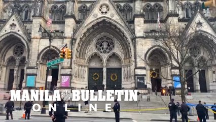 Police cordon off area outside New York church after shooting