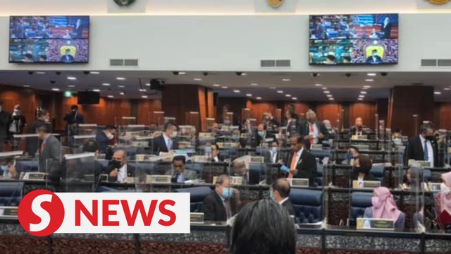 Opposition MPs stage a walkout after three MPs turn up to vote in full PPE