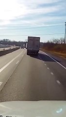 Distracted Truck Driver Nearly Topples Trailer