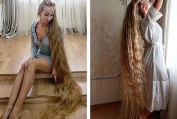 Elle ne s'est pas coupé les cheveux depuis l'âge de 5 ans. A 34 ans elle est magnifique...