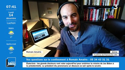 La matinale de France Bleu Occitanie du 14/12/2020