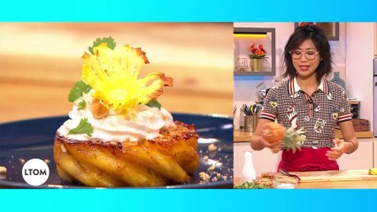 Ananas rôti, chantilly coco et citron vert