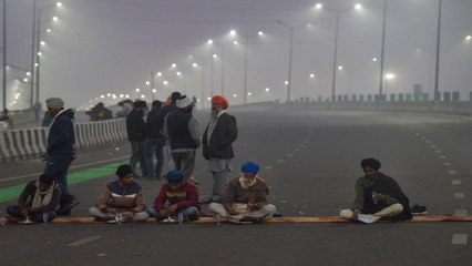 Farmers sitting on hunger strike in the cold weather!