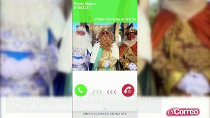 Los Reyes Magos se hacen virales entre los niños de Benacazón