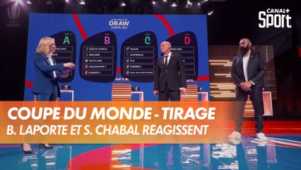Bernard Laport et Sébastien Chabal réagissent après le tirage au sort