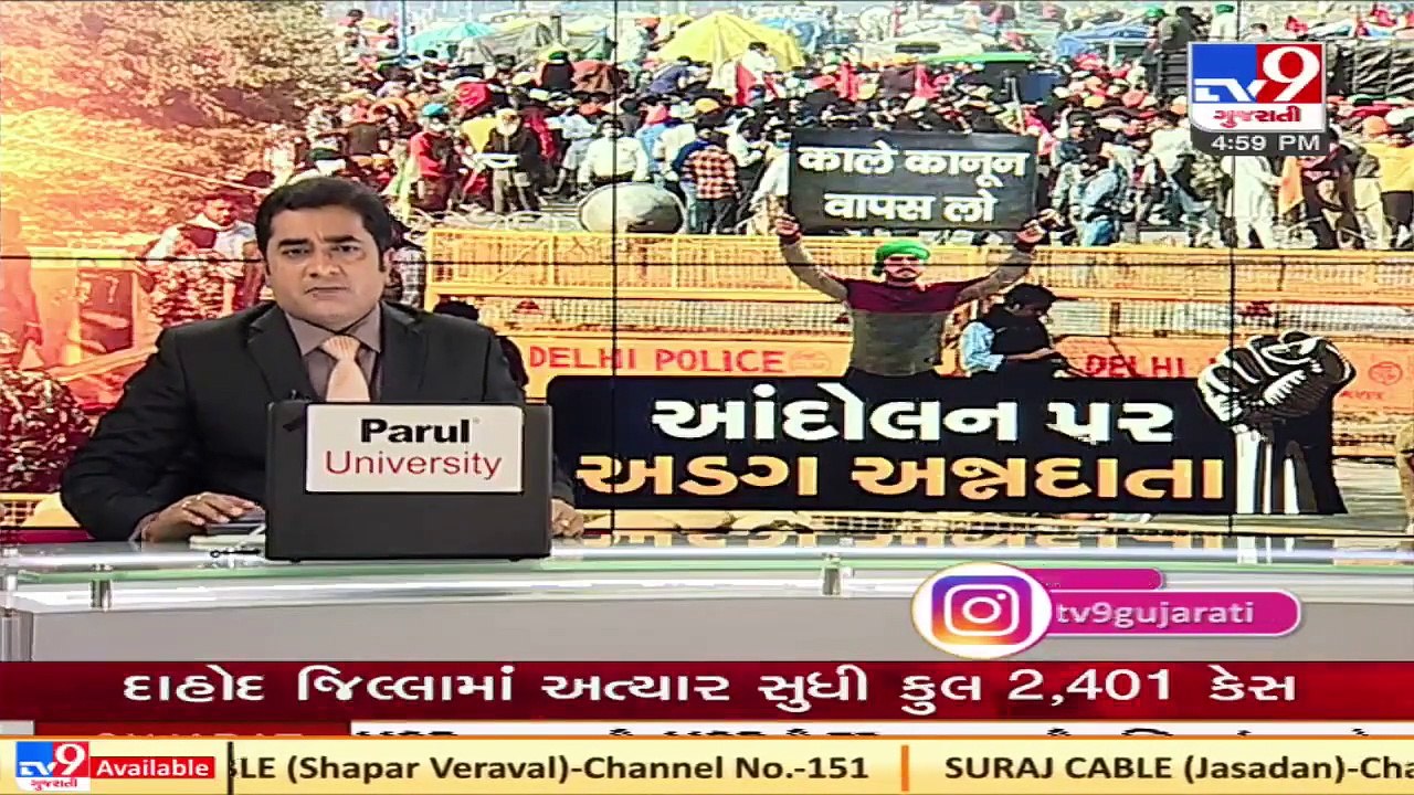 Farmers from Gujarat reach Rajasthan to support ongoing protest against farm laws  TV9News