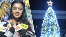 VJ Anjana lighting christmas tree celebration | Intercontinental Hotel and Resort