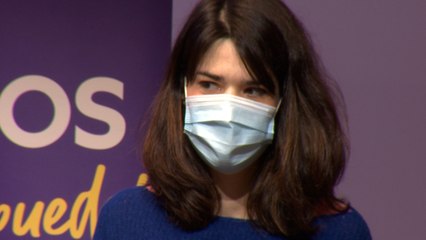 Isa Serra comparece en rueda de prensa desde la sede de Podemos