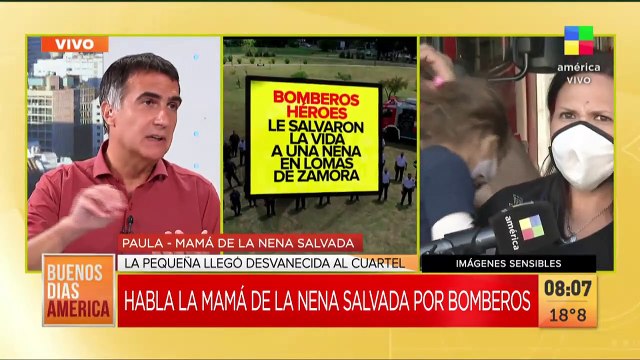 Bomberos héroes: le salvaron la vida a una nena de 3 años