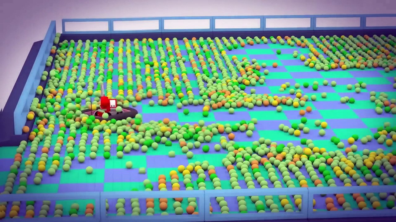 Tiny Trucks - The Chinese Wall - Kids Animation with Street Vehicles Bulldozer, Excavator & Crane