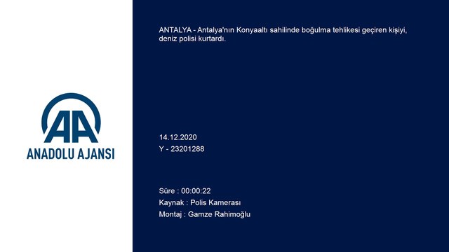 ANTALYA - Boğulma tehlikesi geçiren kişiyi deniz polisi kurtardı