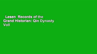 Lesen  Records of the Grand Historian: Qin Dynasty Voll