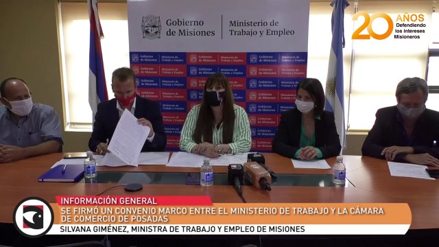 Se firmó un convenio marco entre el ministerio de trabajo y la cámara de comercio de Posadas