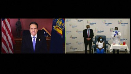 Video primera en ser vacunada contra el covid en Estados Unidos