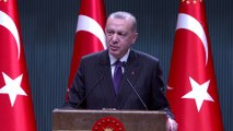 ANKARA - Cumhurbaşkanı Erdoğan: 'Sokağa çıkma sınırlaması 31 Aralık Perşembe saat 21.00'den 4 Ocak Pazartesi saat 05.00'e kadar kesintisiz uygulanacaktır'