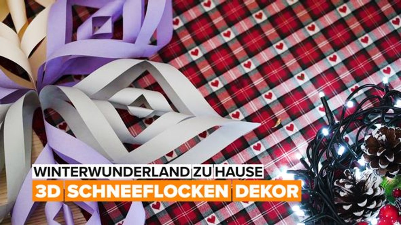Winterdekor - 3D-Papierornamente