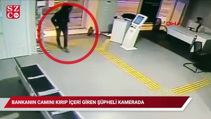 Gece yarısı taşla banka soyma girişimi