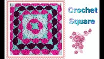 How to crochet square easy to adjust the size perfect for pillows, blankets...