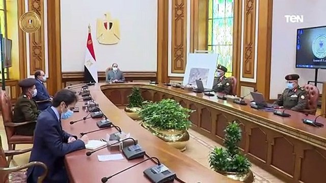 الرئيس عبد الفتاح السيسي يجتمع بمستشار رئيس الجمهورية للتخطيط العمراني ورئيس الهيئة الهندسية