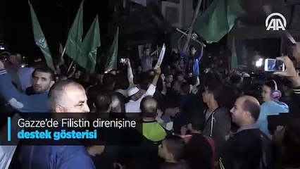 Gazze'de Filistin direnişine destek gösterisi