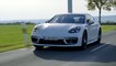 The new Porsche Panamera Turbo S E-Hybrid in Carrara White Driving Video