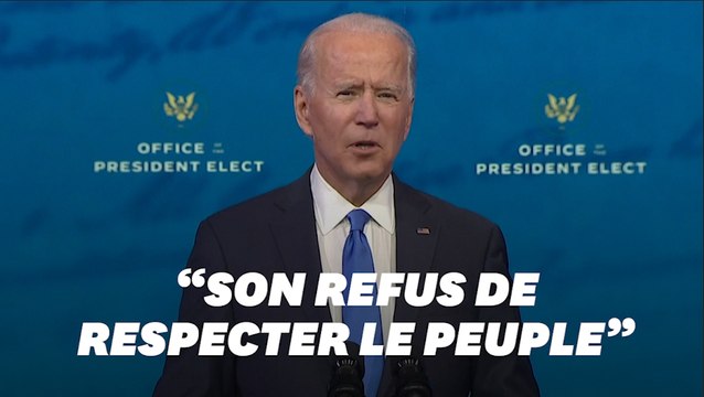 Joe Biden attaque Donald Trump frontalement après sa victoire officielle à la présidentielle