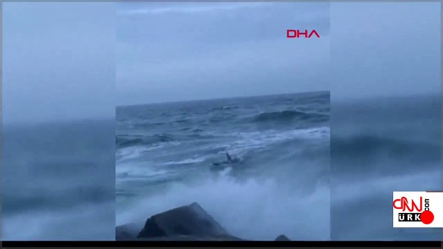 Şile'de teknenin alabora olduğu anlar kamerada | Video