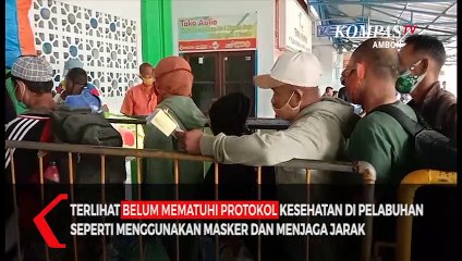 Pemudik di Pelabuhan Yos Sudarso Ambon Abaikan Prokes