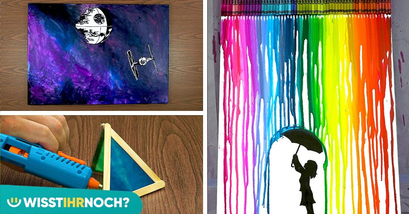 Einfache Ideen mit Wachsmalstiften!