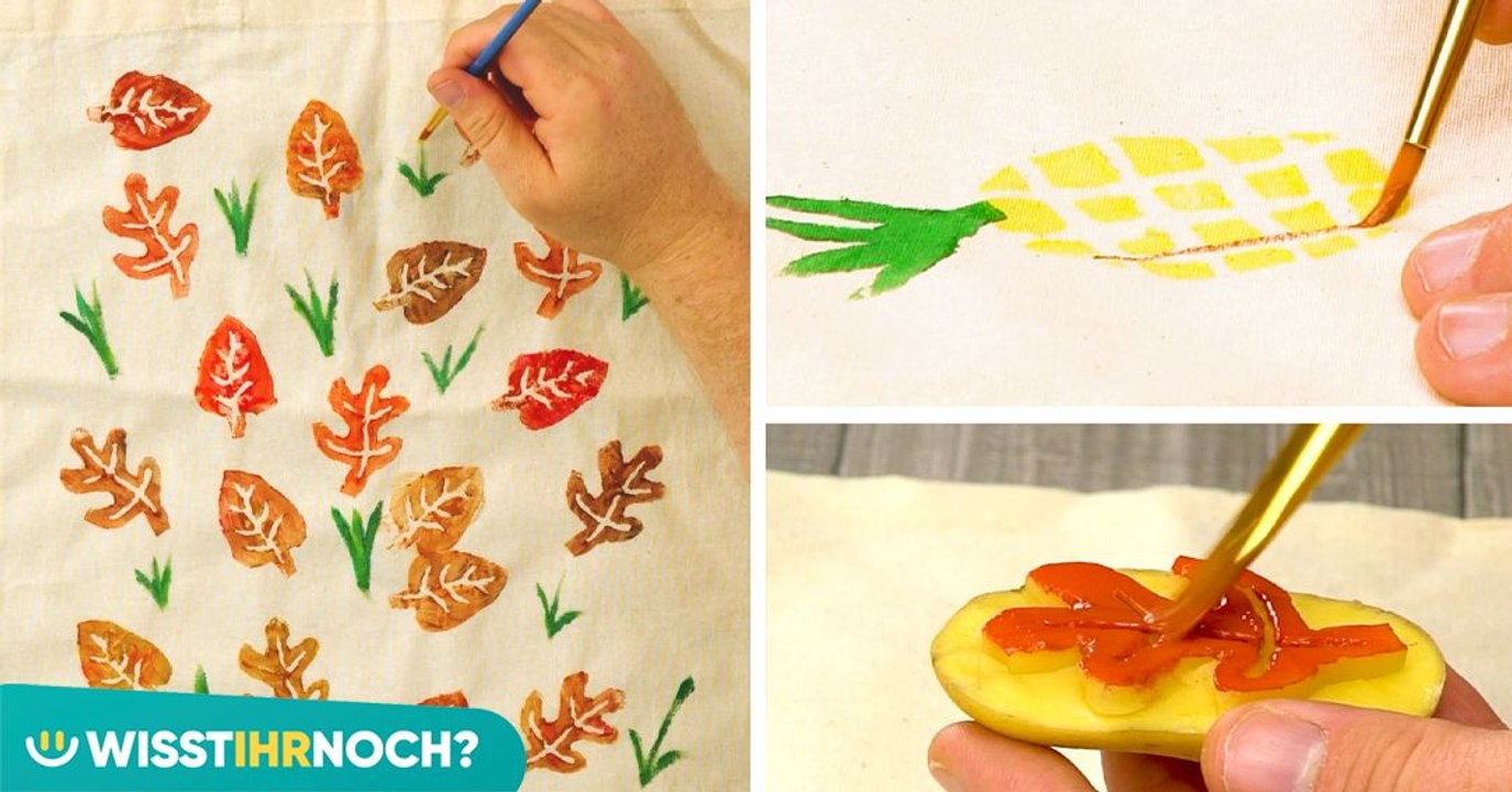 So einfach geht's: Kartoffeldruck!