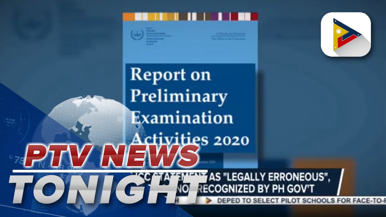#PTVNewsTonight | ICC issues statement condemning PH all out war vs. illegal drug fraught w/crimes vs. humanity