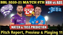 Hobart Hurricanes vs Adelaide Strikers 8th T20 highlights BBL 2020