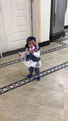 little baby first time walking