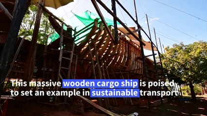 Zero-emission wooden cargo ship takes shape in Costa Rica