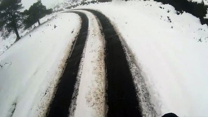 Parque eólico de Sierra de Cando durante la Tormenta Dora (06/12/2020)