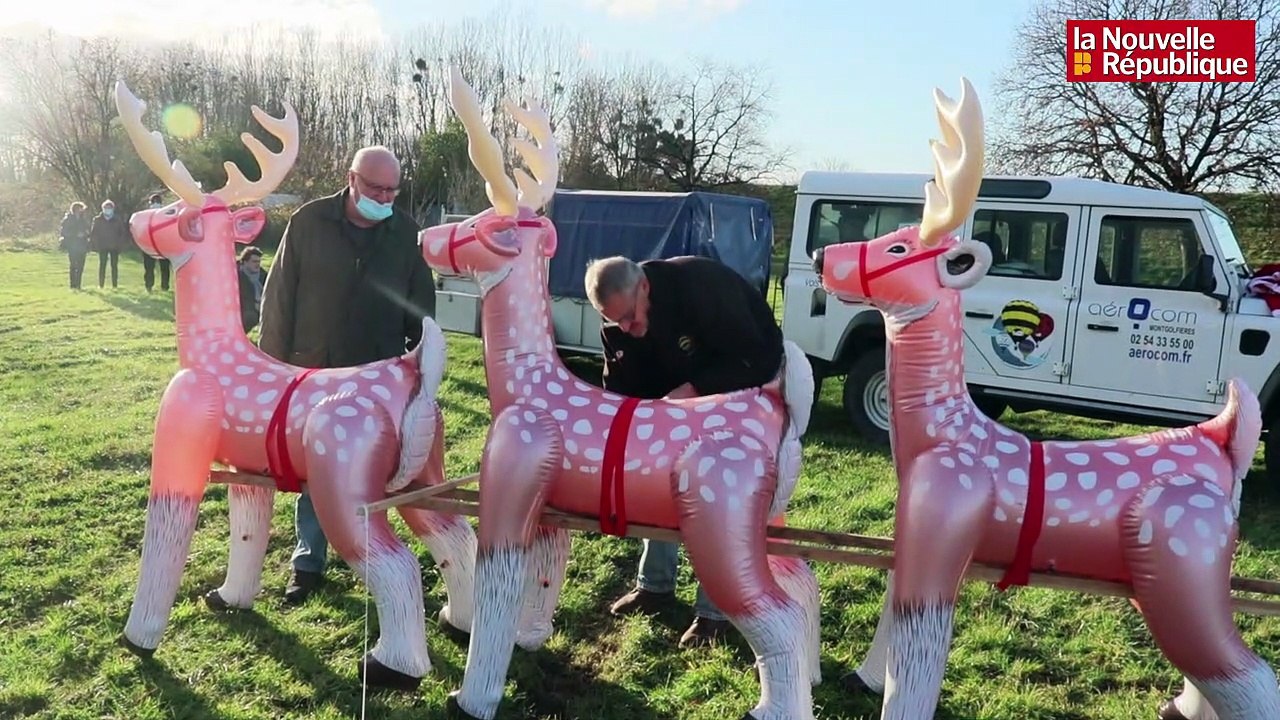 VIDEO. Quand le Père Noël survole Blois en montgolfière